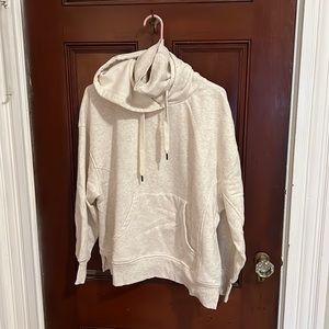 Oversized sweatshirt with built in turtle neck